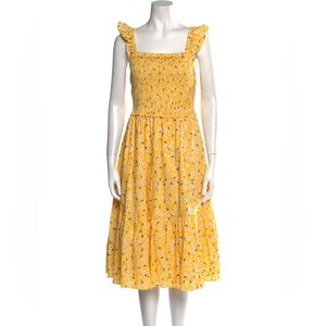 Kate Spade ruched floral midi dress- SIZE XS/S
